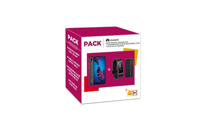 Soldes d'hiver 2019 : pack Huawei P20 + Band 3 Pro + folio à 299 euros chez Darty