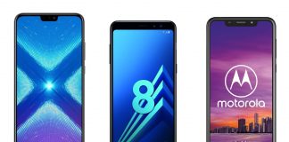 Honor 8X, Samsung Galaxy A8, Motorola One
