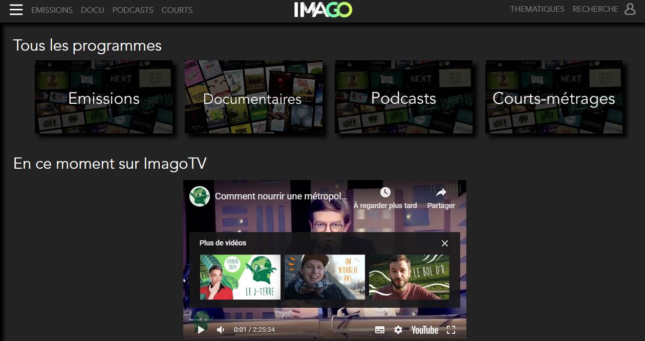 Imago : une plateforme vidéo qui se veut verte et écologique