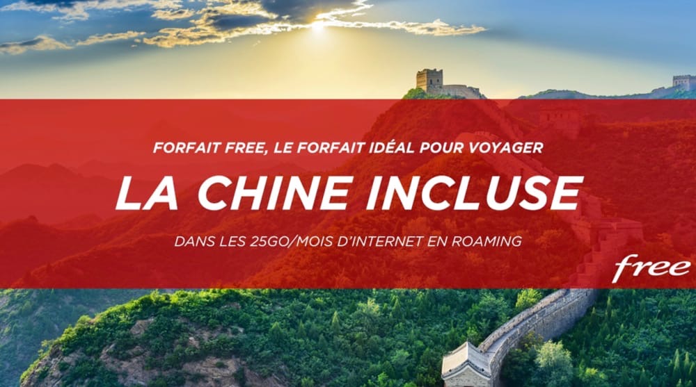 Forfait low-cost : Free Mobile intègre la Chine en itinérance