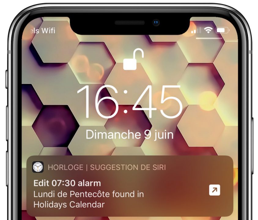 iOS 13 vous suggère de modifier votre réveil habituel à la veille d’un jour férié