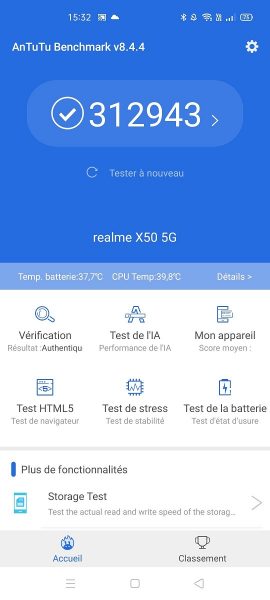 benchmark 270x600 - [ Test ] Realme X50 5G : un grand à tout petit prix