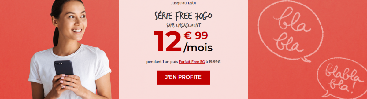forfait Free 5G 70 Go