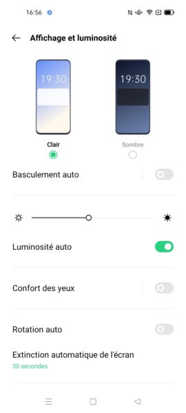 Oppo Find X3 Lite parametres ecran 2 270x600 - Test du Oppo Find X3 Lite : le smartphone milieu de gamme qui se démultiplie