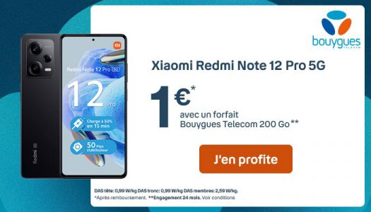 Banniere article 525x300 - Le nouveau Xiaomi Redmi Note 12 Pro 5G est à 1 euro si vous optez pour ce forfait mobile 200 Go