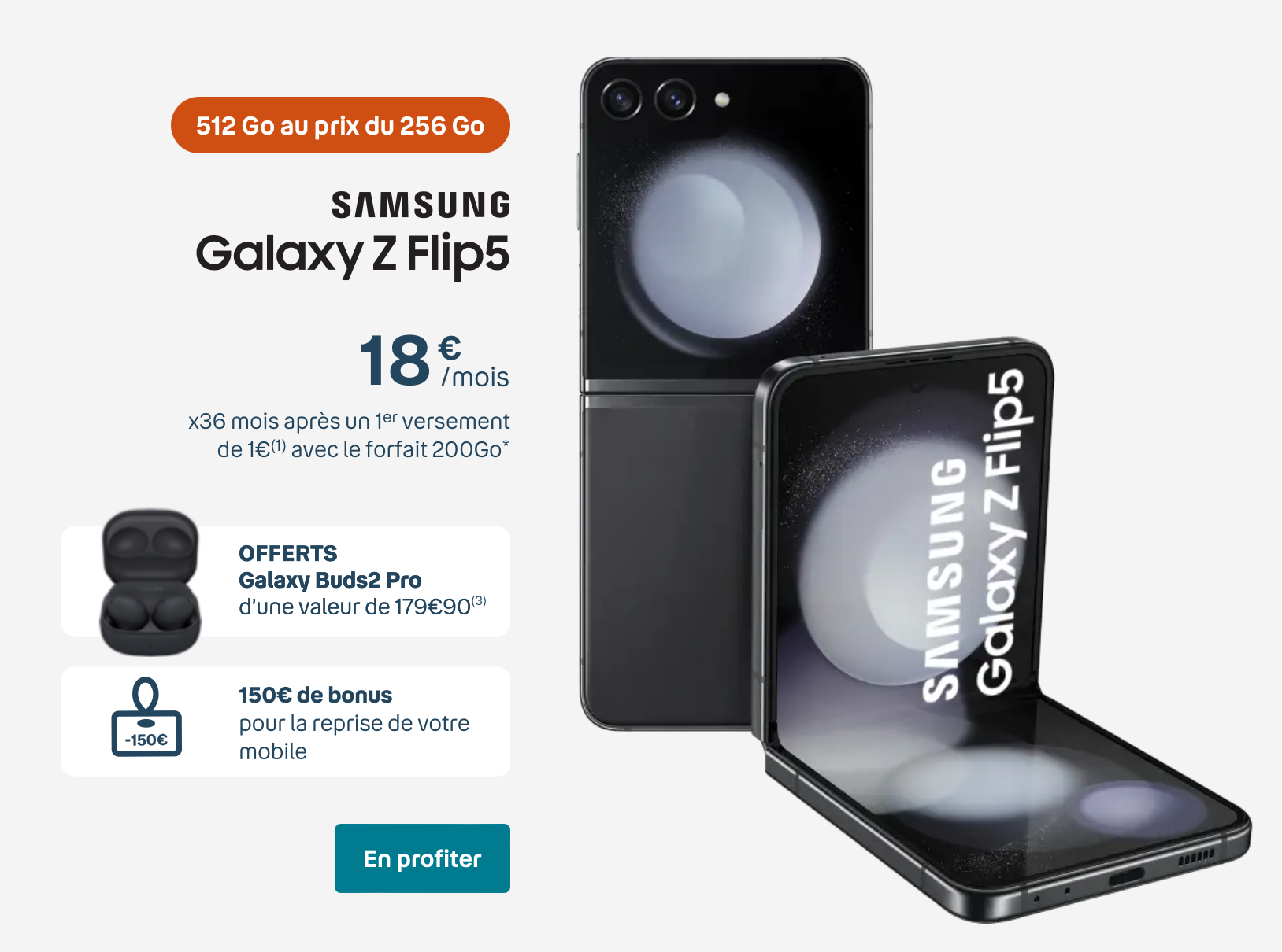 Screenshot 2023 10 02 at 14.38.32 - Le Samsung Galaxy Z Flip 5 à partir de 1 euro avec cette offre exceptionnelle Bouygues Telecom