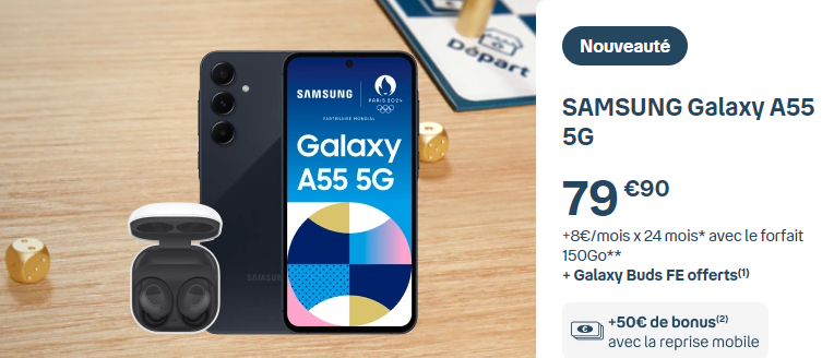 Capture - Bouygues Telecom vous propose le Samsung Galaxy A55 5G avec cette offre inratable