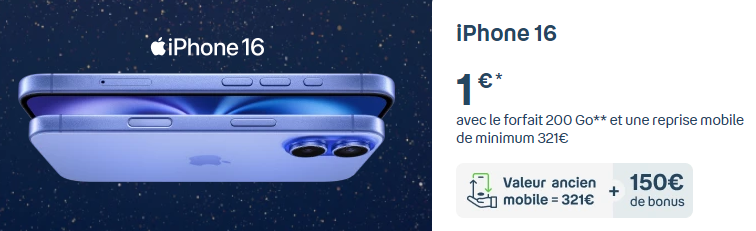 Capture iphone 16 - Chez Bouygues, le prix des iPhone 16 est à partir de 1 euro, c’est la magie de Noël